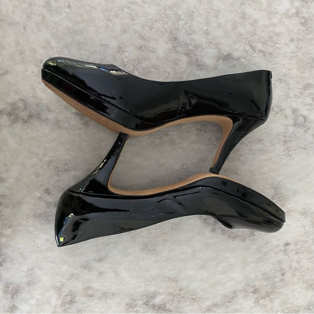 Vince Camuto Black Patent Leather High Heel Shoes - Size 10